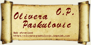 Olivera Paskulović vizit kartica